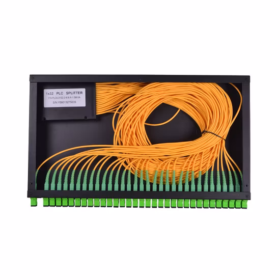 Divisor de fibra óptica tipo 1*32 com adaptador Sc