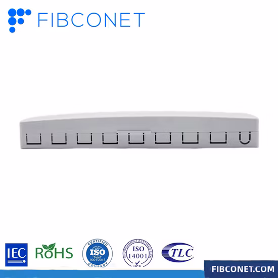 Caixa de terminação de fibra óptica FTTH à prova d'água à prova de poeira/soquete de parede de fibra óptica Sc de 2 portas/caixa pequena de FTTH para desktop