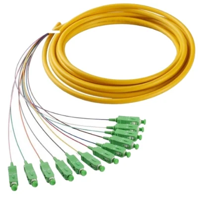 FTTH Cabo Drop Fibra Óptica Pigtail Sc APC Único Modo Pré-Conectorizado G652D G657A Fibra Óptica Pigtail 1m de Comprimento Sc APC G657A1 0,9mm