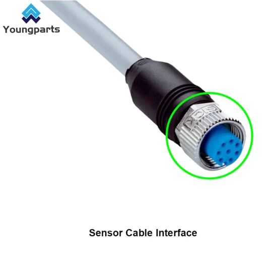 Sensores de fibra óptica de aço inoxidável usinados CNC com conectores de cabo