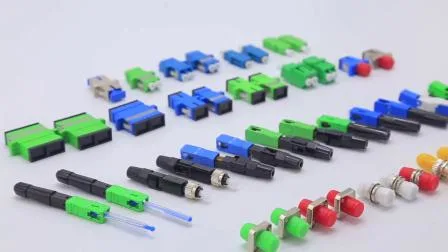 Adaptador de fibra óptica APC Simplex verde de modo único de alto desempenho