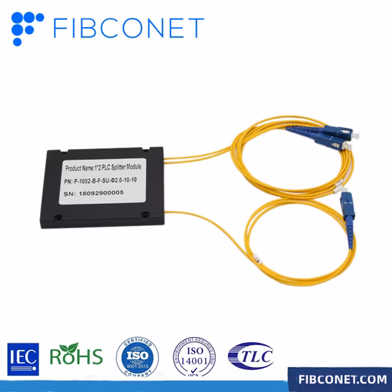 1X16 Divisor de Fibra Óptica Caixa ABS Sc/Upc Sc/APC Fibra Óptica PLC Divisor