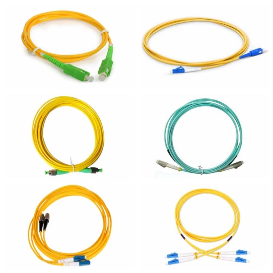 Patchcord de fibra óptica LC Sc FC St Upc APC Single Mode Simplex Duplex Optic Patch Cord